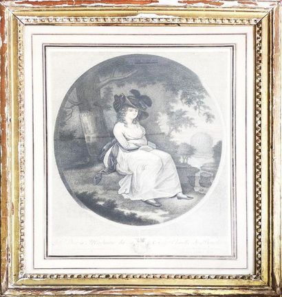 null COLINET 
« Dédiée à Madame la Comtesse Amélie de Bouflers »
Gravure en noir...