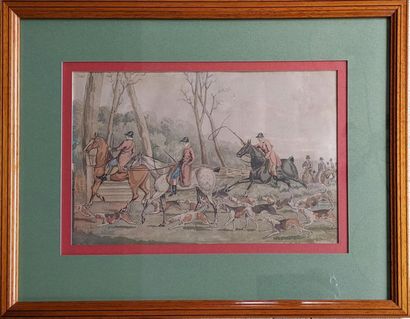 null Early 20th century school
"Scènes de chasse à courre"
Suite of four watercolours...