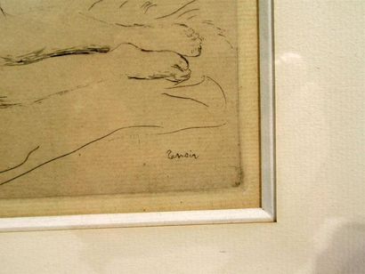 null Auguste RENOIR (1841-1919)
Nu féminin couché
Eau-forte en noir, signée dans...