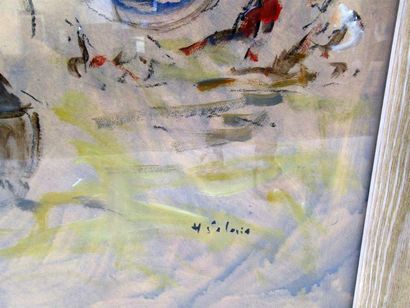 null Henry SAINT-CLAIR (1899-1990)
"Scène de plage "
Huile sur papier signée en bas...