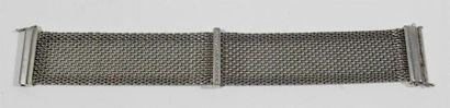 null Bracelet ceinture en résille de métal, ornée d'une barrette de strass
L 21cm,...