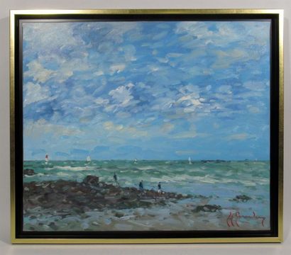 null Guy LEGENDRE (né en 1946) "Erquy en Bretagne" signée en bas à droite 61 x 50...