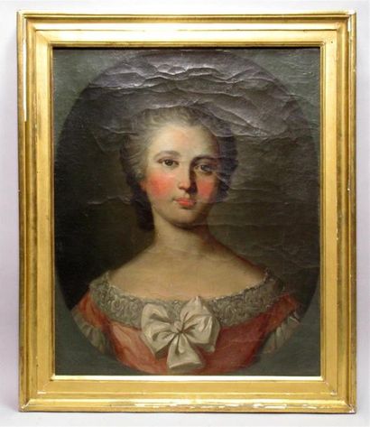 null Maurice Quentin DELATOUR (D'après) 
« Portrait de Jeanne-Antoinette DE POMPADOUR »
Huile...