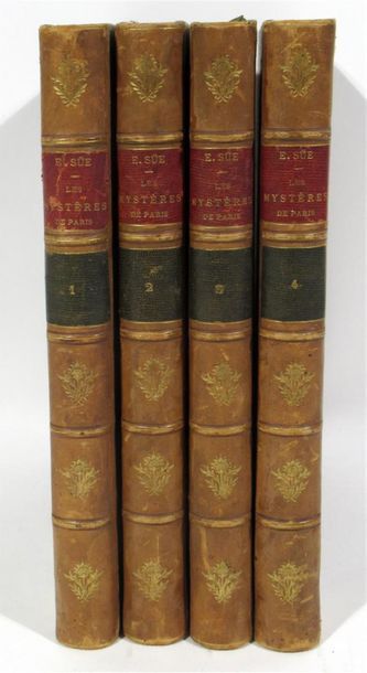 null SÜE (Eugène). LES MYSTERES DE PARIS. Paris, Charles Gosselin, 1843-44. 4 volumes...