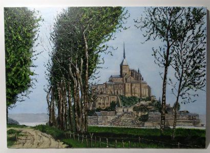 null Ecole FRANCAISE du XXème siècle
"Le Mont Saint Michel"
Huile sur toile (signature...