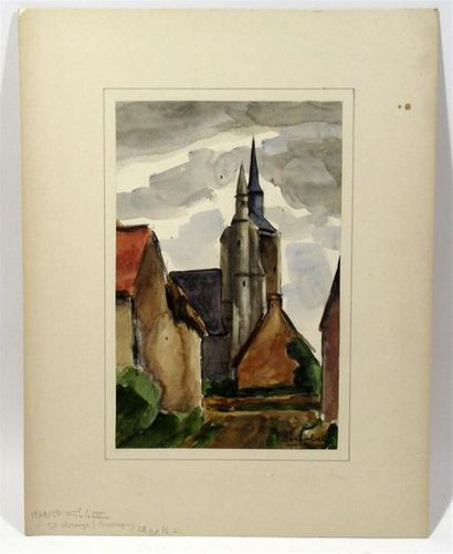 null Pierre ZENOBEL (1905-1996) 
Lot de 12 aquarelles représentant la Bretagne, années...