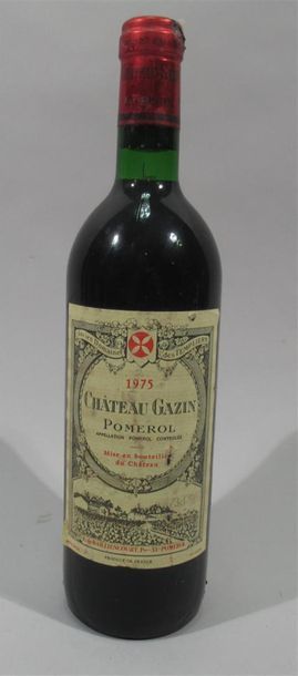 null 1 bouteille de Chateau Gazin Pomerol 1975 E. de Bailliencourt propriétaire