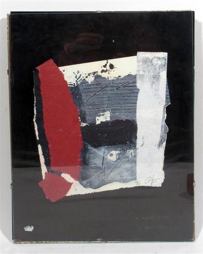 null Odile FRACHET (1954)
"Composition abstraite"
Technique mixte sur papier et collage...