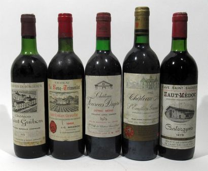 null Lot comprenant : 
- 1 bouteille de Château HAUT-GUIBON - Bordeaux 1974.
- 1...