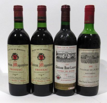 null Lot comprenant : 
- 2 bouteilles de Château MAGONDEAU - Fronsac 1979.
- 1 bouteille...