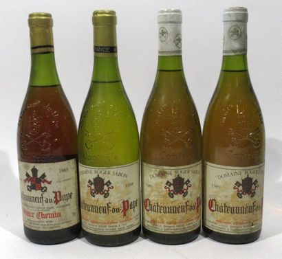 null 3 bouteilles de Château NEUF DU PAPE blanc "Les olivets" Domaine Roger Savon...