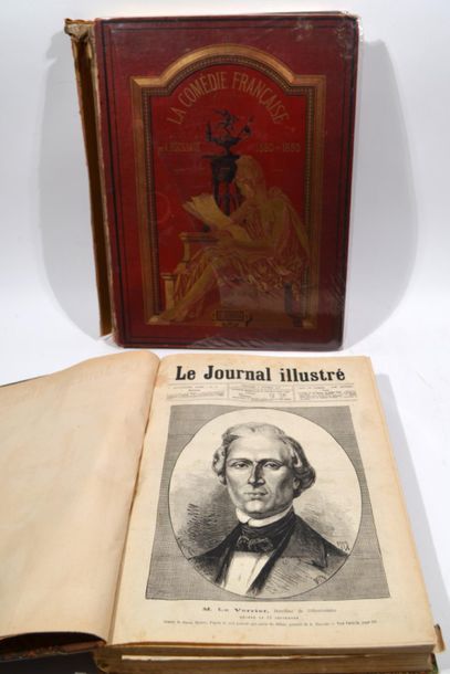 null Lot comprenant : 
- "Le journal illustré" 1877-1878-1879 (usures)
- HOUSSAYE,...