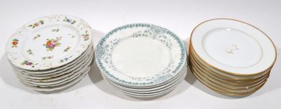 null Porcelain and earthenware set including various tea and coffee cups, small plates,...