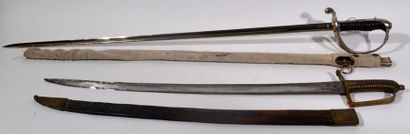 null French officer's sabre late model 1882, 4 branches handle with its uncommon...