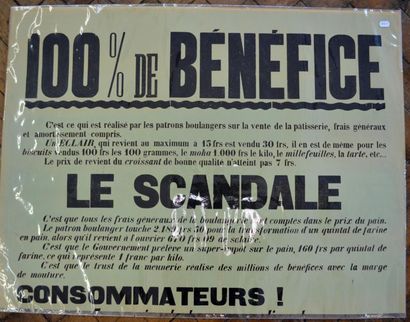 null REUNION DE 5 AFFICHES SYNDICALES : 
- Deux "Unis pour la défense de la République"
-...