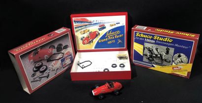 null SCHUCO Two models of small frixion cars with key winding (in their original...