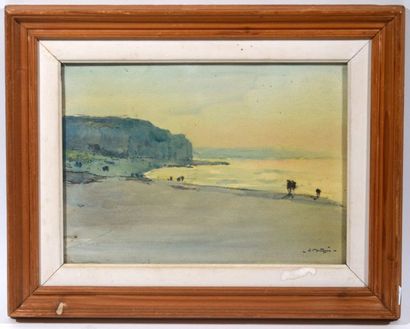 null School of the XXth century
"Dieppe"
Watercolor on paper signed lower right.
Sight...