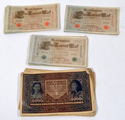 null 98 German marks 1,000 banknotes
49 Polish marks 5,000 banknotes 