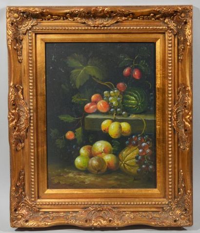 null AARON (XXth)
"Still Life"
Oil on canvas signed lower right.
40 x 30,5 cm 