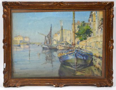 null School of the XXth century
"Les martigues"
Watercolour on paper signed lower...