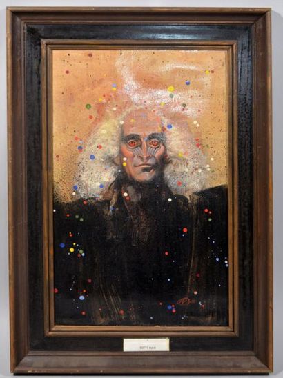 null René BOTTI (born in 1941)
"Man with white hair"
Mixed media on paper mounted...