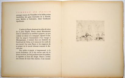 null MAC ORLAN (Pierre).
Tombeau de Pascin. Paris, Textes & Prétextes, 1944. In-4,...