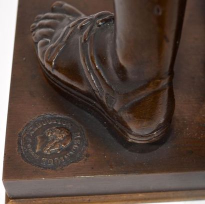 null PRAXITELE (after)
"Diane de Gabiès"
Bronze print with brown patina and mechanical...