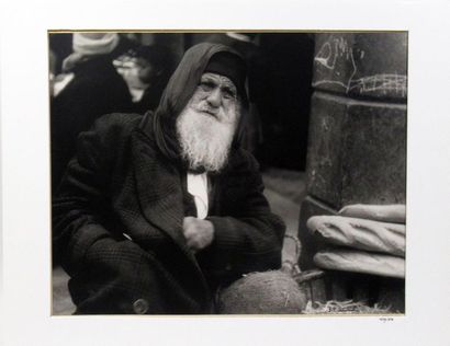 null Jean-Pierre ZENOBEL (1937)
"The old man, bread merchant"
Signed silver photographic...