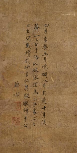 null Ecole CHINOISE du XIXème siècle, suiveur de Wang Zhenpeng (XIIIème-XIVème siècle)
"Les...