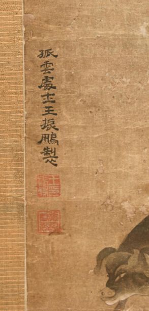 null CHINESE School of the XIXth century, follower of Wang Zhenpeng (XIIIth-XIVth...