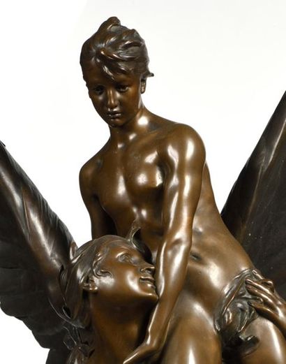 null Pierre Denys PUECH (1854-1942)
"La Sirène"
Epreuve en bronze à patine brune...