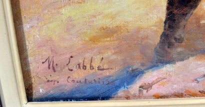 null N. LABBE after COUTURIER
"Zouave in the desert"
Oil on canvas signed lower ...