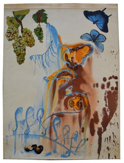 null Salvador DALI (1904-1989) D'après
"Automne ou Nature morte aux papillons bleus,...