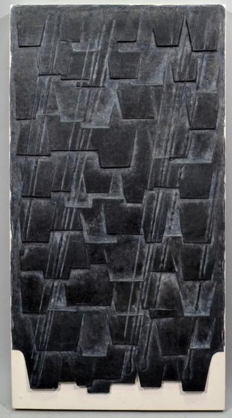 null Takahisa KAMIYA (1948)
"Superposition (Ardoise)"
Construction en bois signée,...