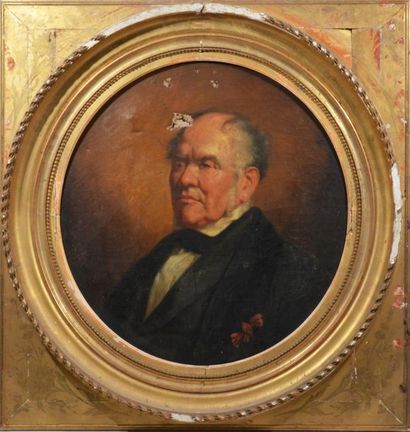 null 19th century FRENCH school
"Portrait of a man"
Oil on canvas.
(Holes and lacks)
73...
