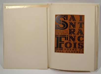 null SAINT FRANCOIS - Poems by Paul Claudel. Lithographs by J.M. Sert. 1946. First...