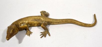 null 20th century FRENCH school
"Lizard"
Bronze print with a gilded patina
(Accident...