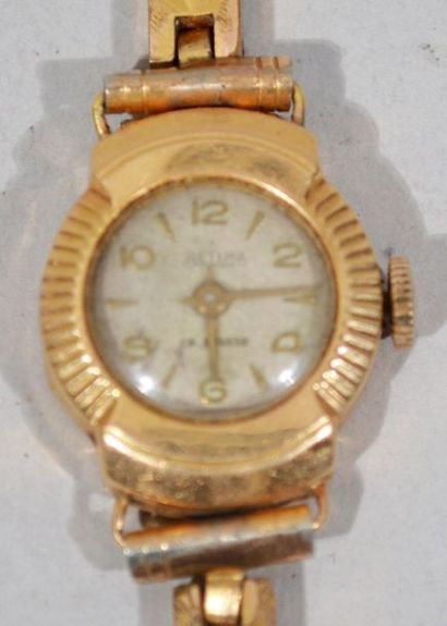 null ALTIMA- EB Switzerland
Wristwatch with round case in 18K (750/1000e) gold, hand-wound...