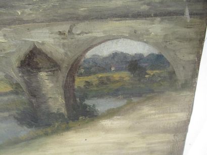 null Paul Désiré TROUILLEBERT (Paris 1829-1900)
"Le Pont de Romorantin"
Huile sur...