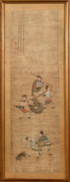 null Ecole CHINOISE du XIXème siècle, suiveur de Wang Zhenpeng (XIIIème-XIVème siècle)
"Les...