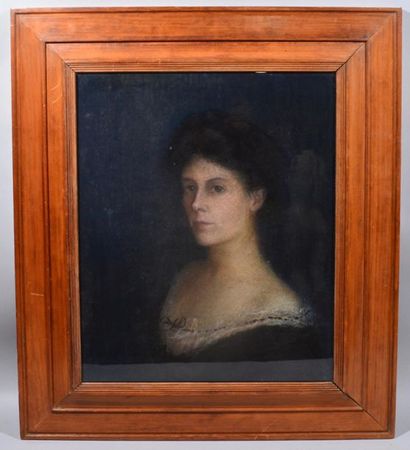 null Ecole anglaise du début du XXe siècle 
"Portrait présumé de Madame Béatrice...