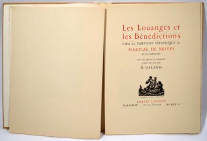 null MARTIAL DE BRIVES (R.P.) 
Les Louanges et les bénédictions. Marseille, Robert...