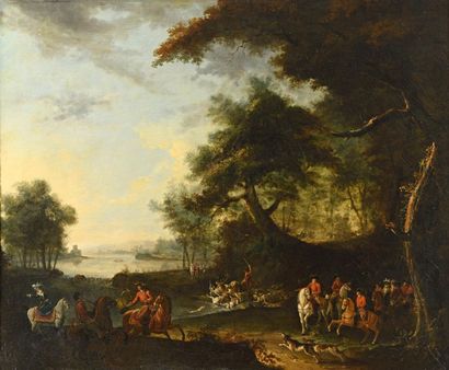 null Entourage of Louis Auguste Brun dit Brun de VERSOIX (1758-1815)
"Chasse royale"

Oil...