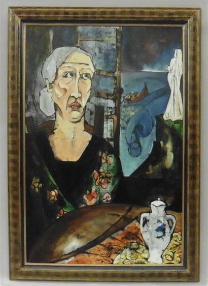 null Serge DAMIENS (25 December 1954)
" La Femme du Pêcheur "
Acrylic on canvas signed...