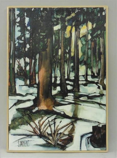 null Serge DAMIENS (25 December 1954)
" Silence Hivernal "
Acrylic on canvas signed...