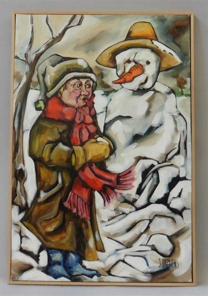 null Serge DAMIENS (25 December 1954)
" My First Sculpture "
Acrylic on canvas signed...