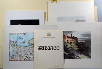 null Lot comprenant des lithograpgies de Subiaco par E. Roberti et Karl Lindemann,...