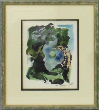 null Serge DAMIENS (25 December 1954)
" Paysage "
Acrylic on paper signed lower right,...