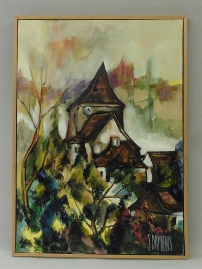 null Serge DAMIENS (25 December 1954)
" Sur la route de Beaulieu "
Acrylic on canvas...