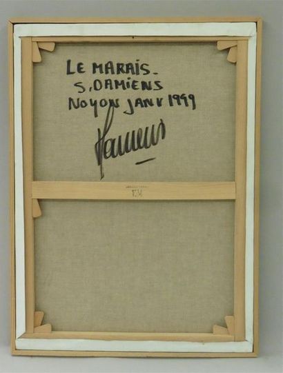 null Serge DAMIENS (25 décembre 1954)
« Le Marais »
Acrylique sur toile signée en...